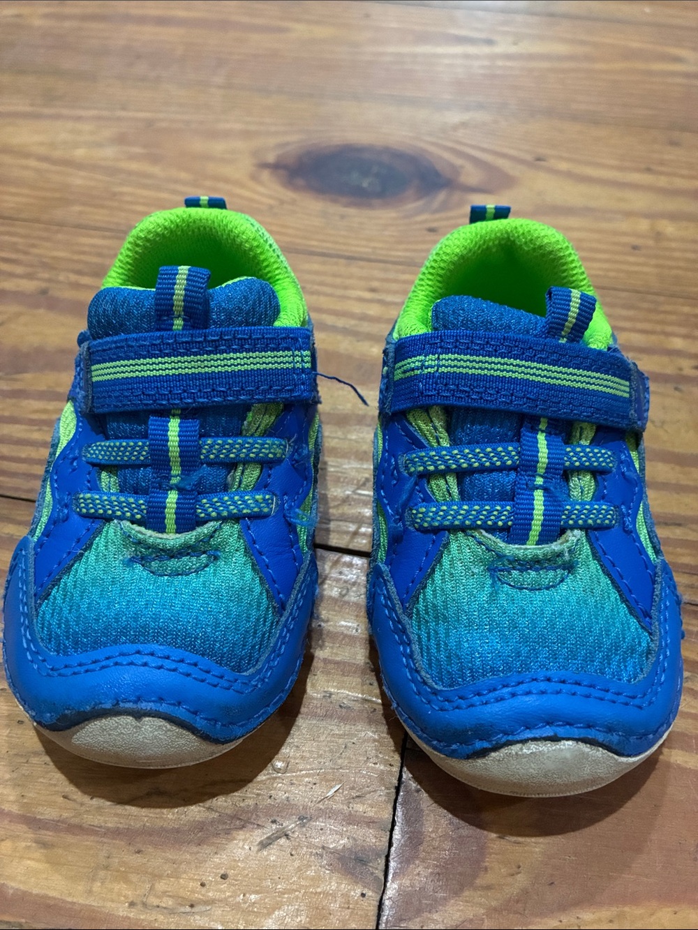 Stride Rite Blue & Green Baby Walker Sneakers